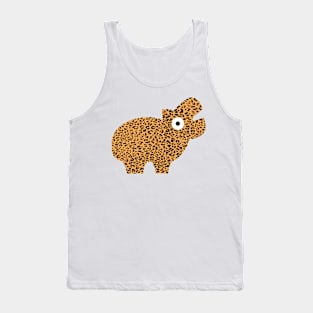 Haute Leopard Cute Leopard Print Hippo Tank Top